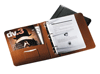 tan leather 3 ring binder